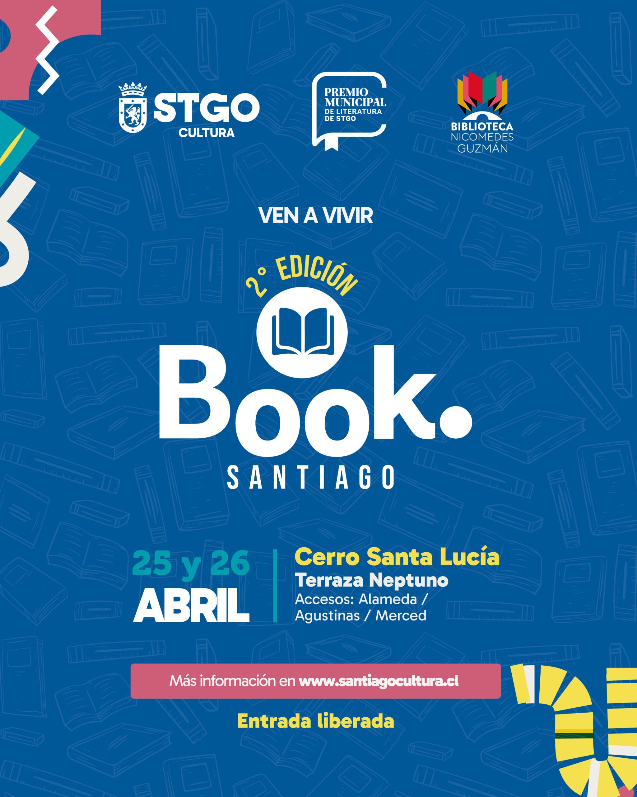 ¡Book Santiago la gran fiesta literaria que se toma el Cerro Santa Lucía!